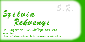 szilvia rekvenyi business card